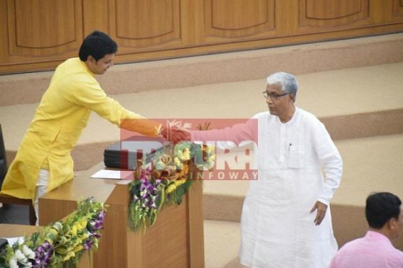 Exchange of power under Democracy : BJP, CPI-M, IPFT MLAs take oath at Tripura Assembly